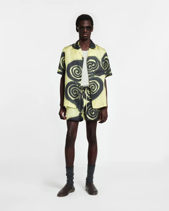 Nanushka Tops Men Bodil Printed SilkTwill Shirt Spiral Spray