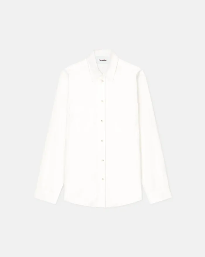 Nanushka Tops Men Kaleb Light Poplin Shirt White