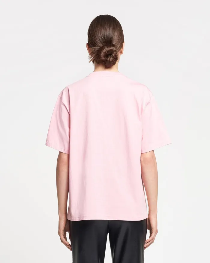Nanushka Tops MenWomen Reece Embroidered CottonJersey TShirt PinkBlue