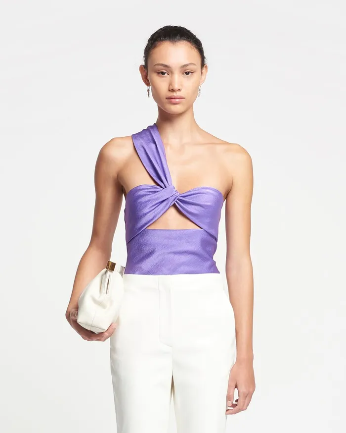 Nanushka Tops Women Alvin Twisted CrispSatin Top Iris