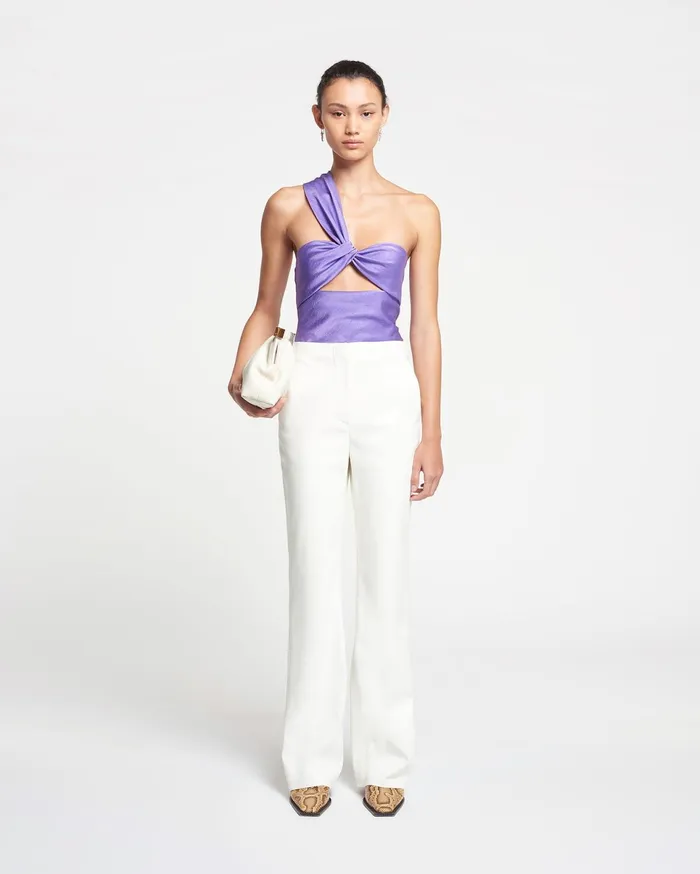Nanushka Tops Women Alvin Twisted CrispSatin Top Iris
