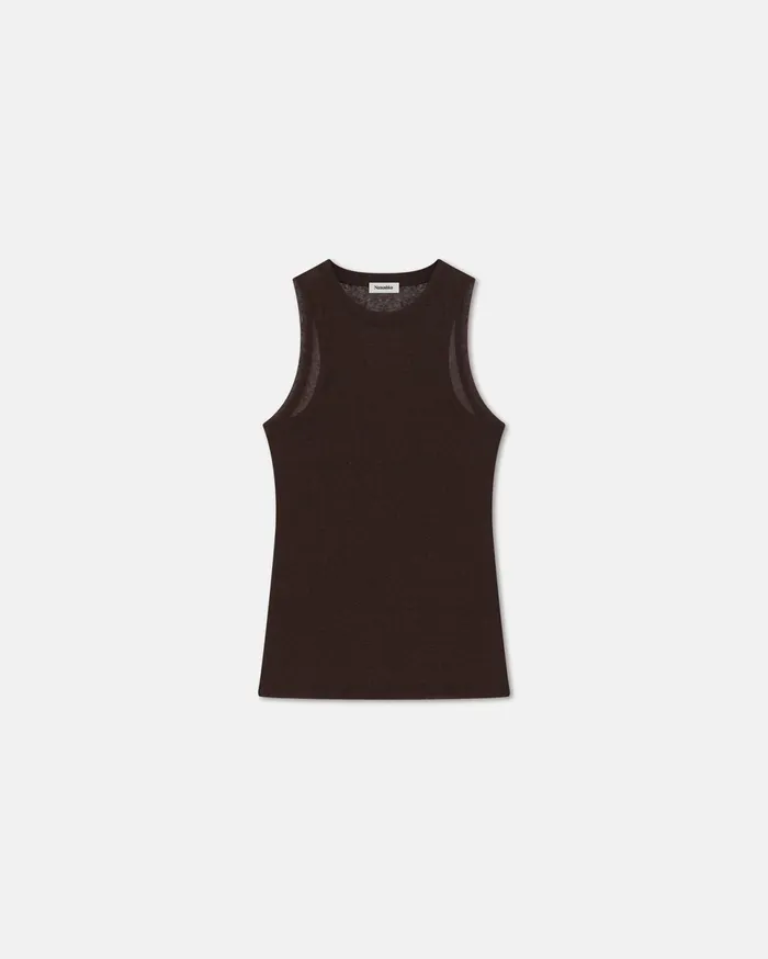 Nanushka Tops Women Anneke MeshJersey Tank Top Nutmeg