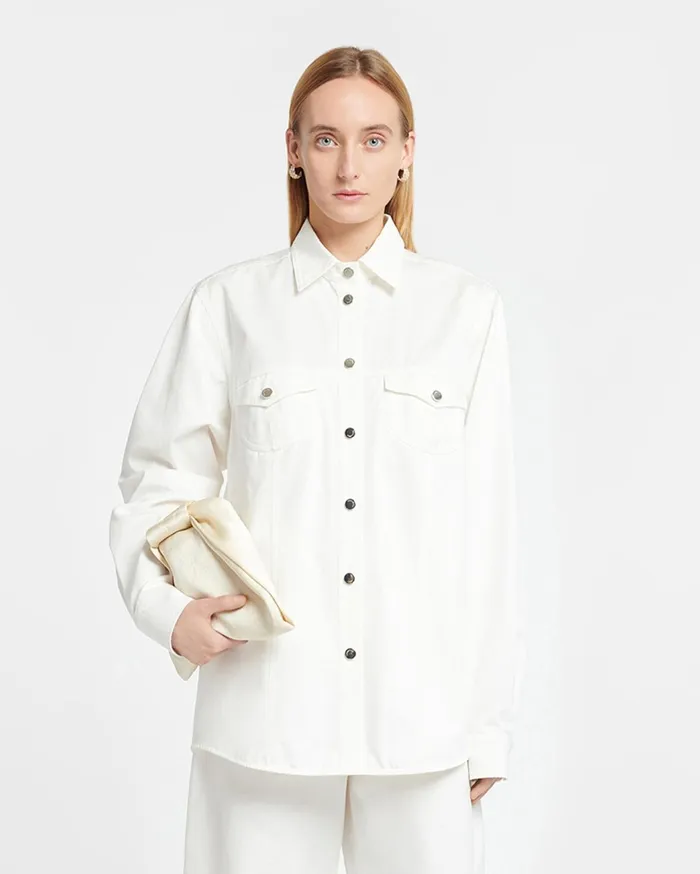 Nanushka Tops Women Corinna Twill Shirt White