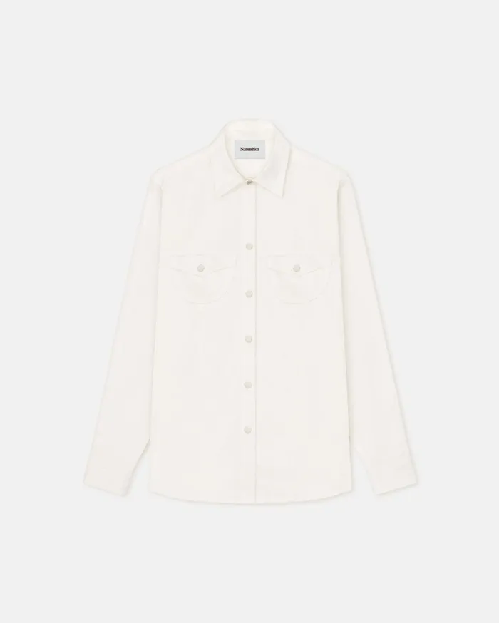 Nanushka Tops Women Corinna Twill Shirt White