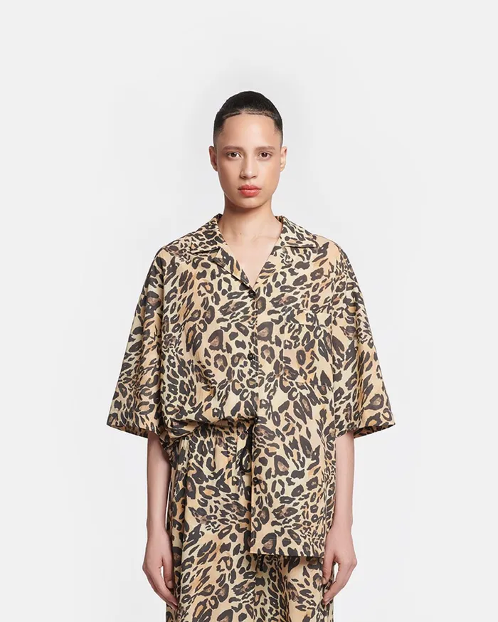 Nanushka Tops Women Katnis Printed CottonVoile Shirt Leopard