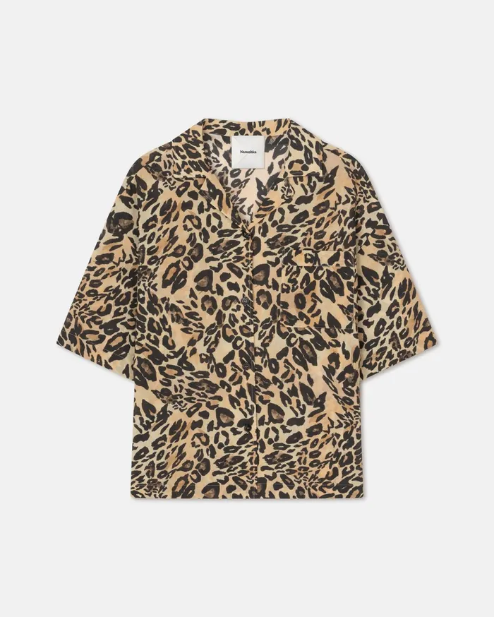Nanushka Tops Women Katnis Printed CottonVoile Shirt Leopard