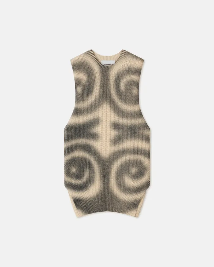 Nanushka Tops Women Leela CashmereBlend Vest Spiral Spray