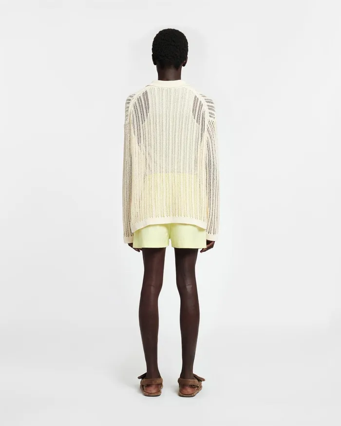 Nanushka Tops WomenMen Jiske Crochet Shirt Creme