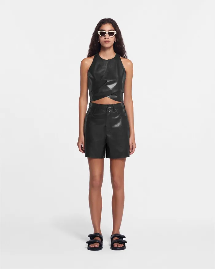 Nanushka Tops Women Phine Sale Okobor AltLeather Top Black