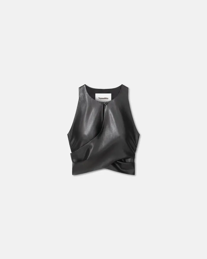 Nanushka Tops Women Phine Sale Okobor AltLeather Top Black