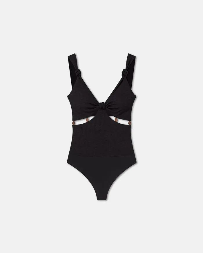 Nanushka Tops Women Seve Beaded MeshJersey Bodysuit Black