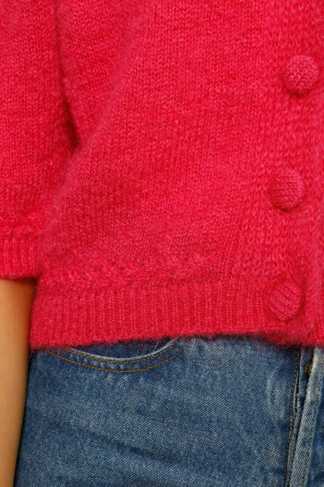 NONO Cardigan Fushia Uni Women Rouje Knits