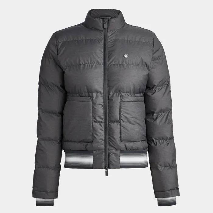 Nylon Mlange Puffer Jacket Charcoal Heather Grey Women GFORE Outerwear