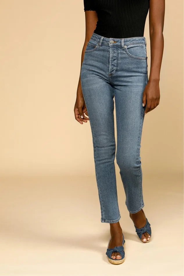 ODEON Jeans Indigo Double Stone Women Rouje Pants