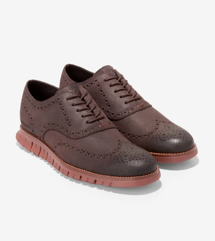 Oxfords Men Cole Haan ZERGRAND Wingtip Oxford Dark Chocolate Burnt Henna Oxfords Men Cole Haan ZERGRAND Wingtip Oxford Dark Chocolate Burnt Henna