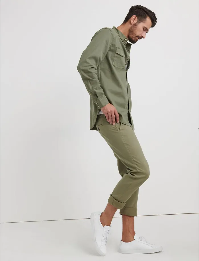Pants Men Lucky Brand 410 Chino Pant Deep Lichen Green