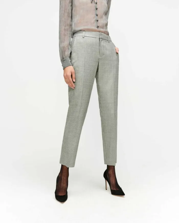Pants Women 7 For All Mankind Cigarette Trouser In Houndstooth