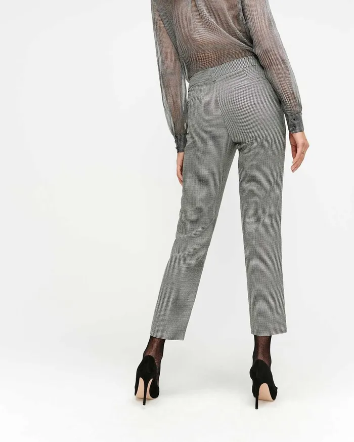 Pants Women 7 For All Mankind Cigarette Trouser In Houndstooth