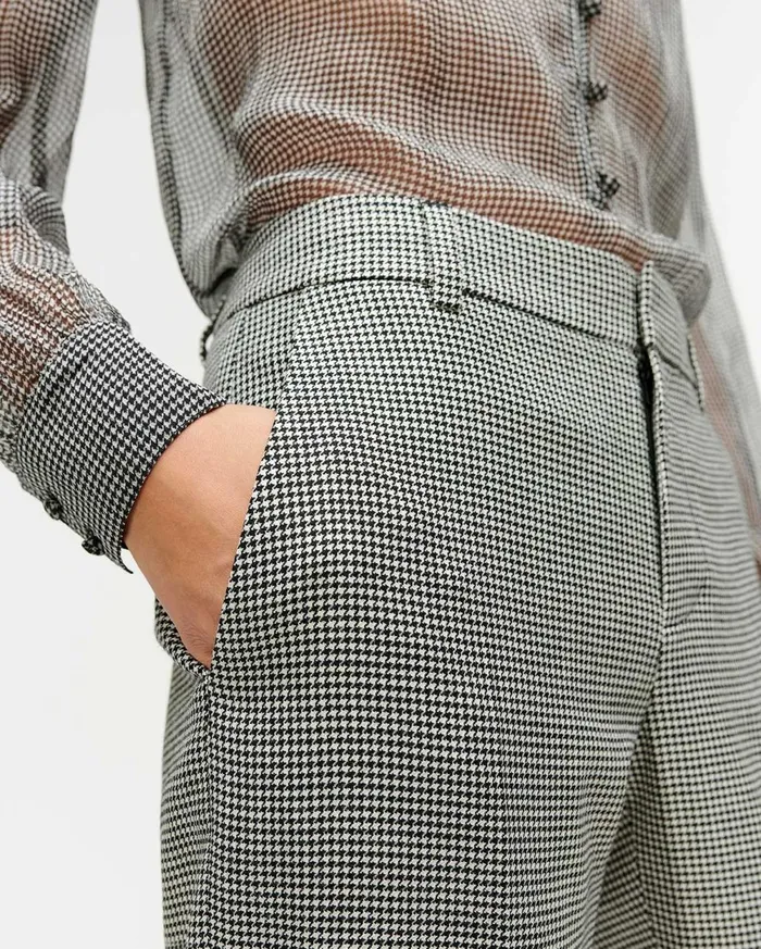 Pants Women 7 For All Mankind Cigarette Trouser In Houndstooth