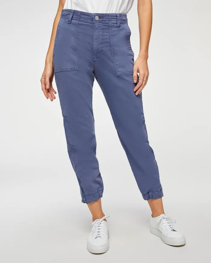 Pants Women 7 For All Mankind Side Zipper Jogger In French Blue