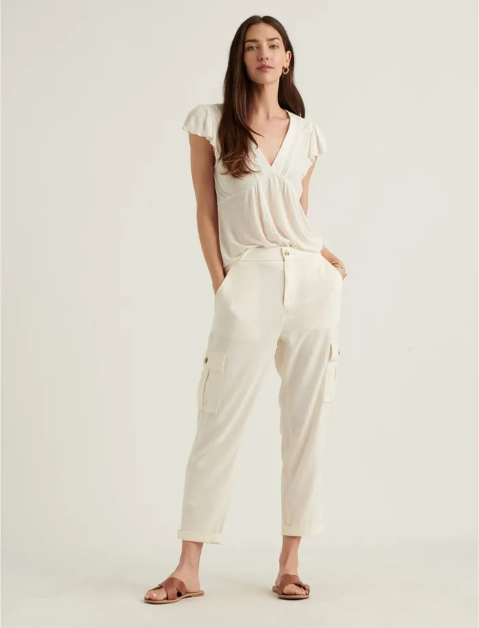 Pants Women Lucky Brand Cargo Pant Bone