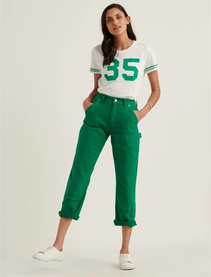 Pants Women Lucky Brand Carpenter Cargo Pant Ultramarine Green