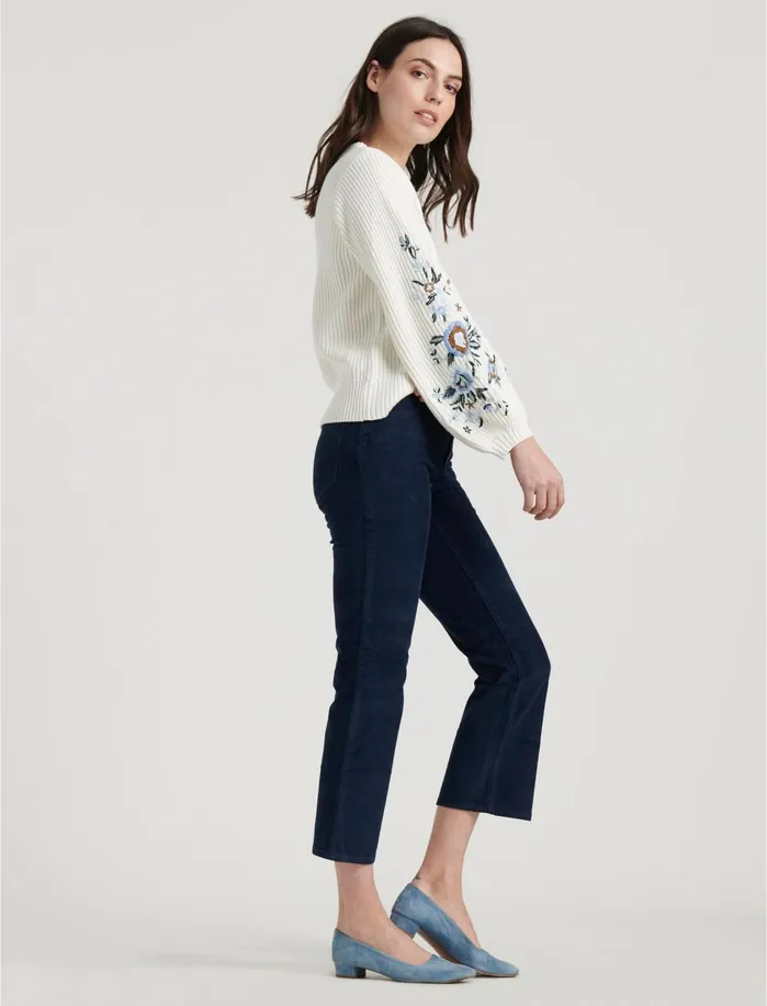 Pants Women Lucky Brand High Rise Bridgette Mini Boot Corduroy Jean American Navy