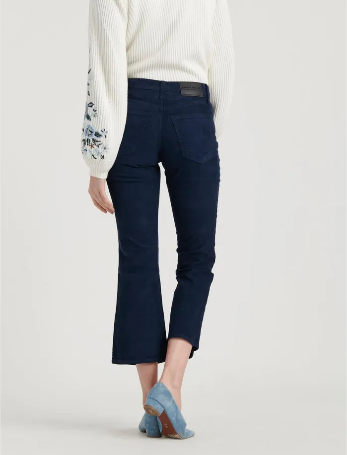 Pants Women Lucky Brand High Rise Bridgette Mini Boot Corduroy Jean American Navy