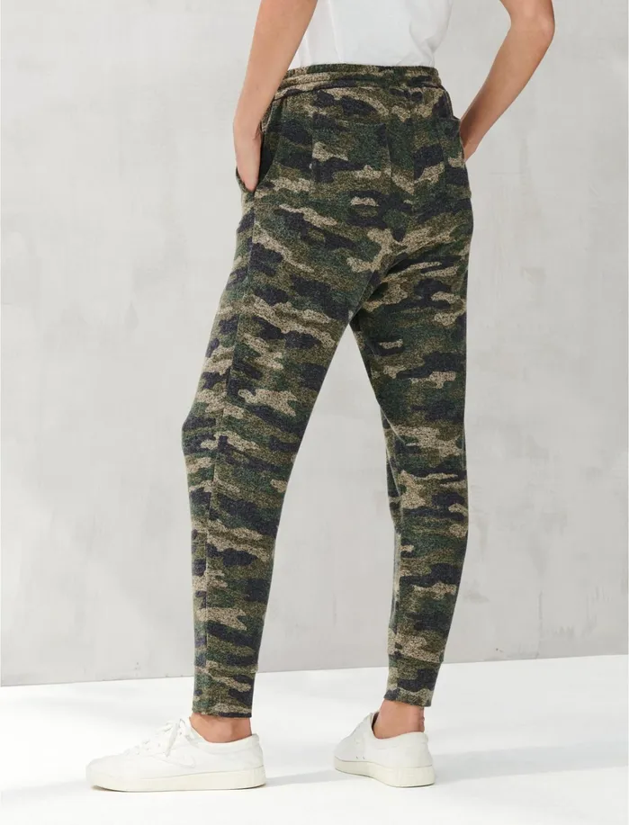 Pants Women Lucky Brand Printed Brushed Hacci Jogger Camouflage