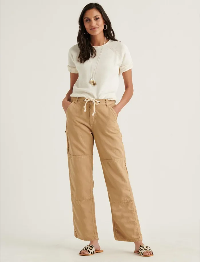 Pants Women Lucky Brand Tie Waist Carpenter Pant Incense
