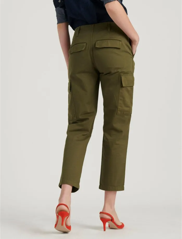 Pants Women Lucky Brand Utility Cargo Palm Green