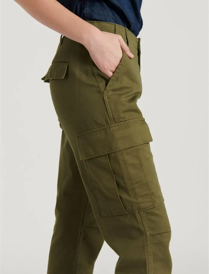 Pants Women Lucky Brand Utility Cargo Palm Green