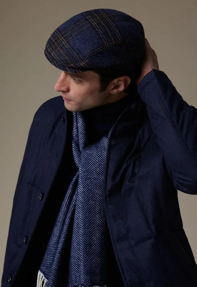 Paul Stuart Accessories Glen Plaid Ivy Cap Dark Blue 8211 Men Paul Stuart Accessories Glen Plaid Ivy Cap Dark Blue 8211 Men
