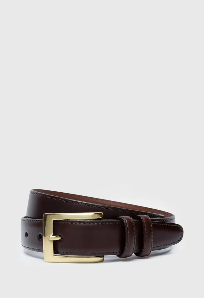 Paul Stuart Belts Kipskin Leather Dress Belt Black 8211 Men