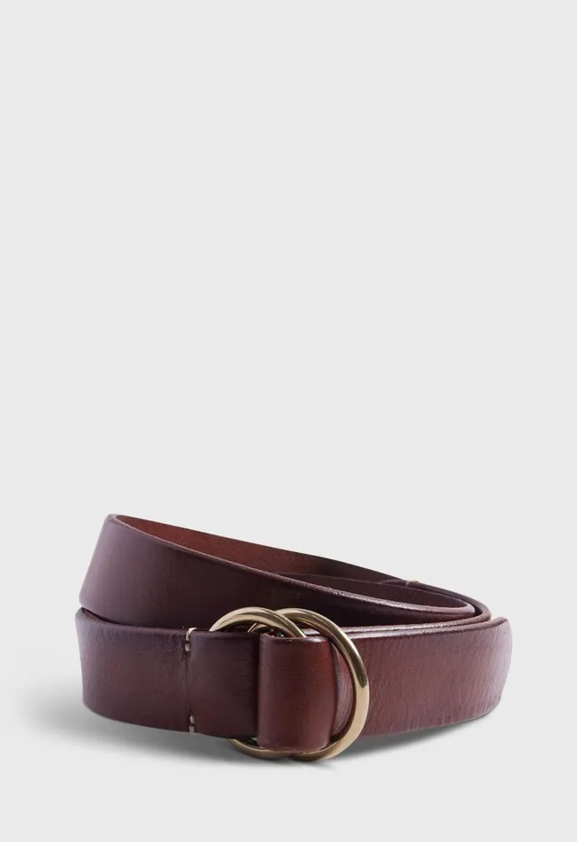 Paul Stuart Belts ORing Leather Belt Cognac 8211 Men