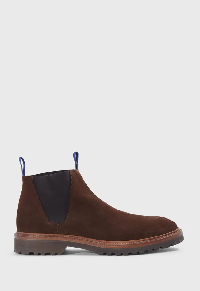 Paul Stuart Boots Hastings Suede Low Chelsea Boot Brown 8211 Men