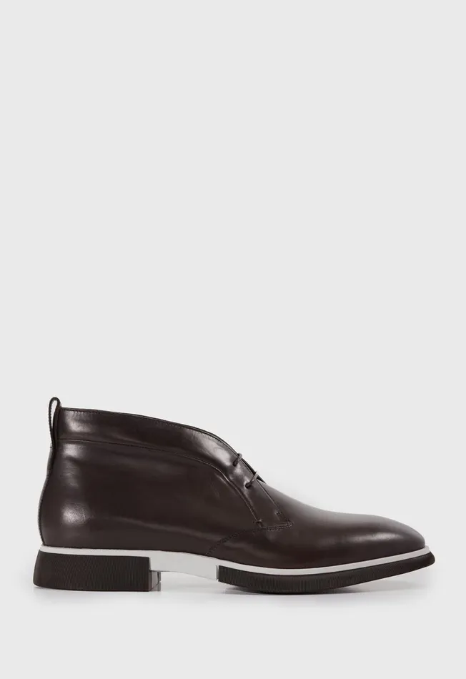 Paul Stuart Boots Malibu Leather Chukka Boot Dark Brown 8211 Men