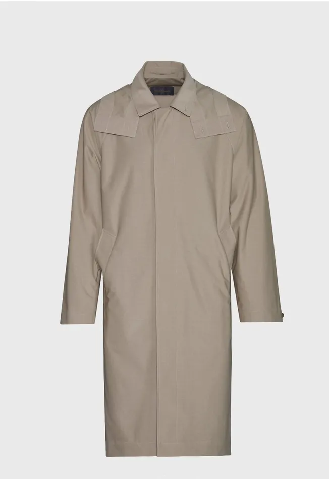 Paul Stuart Coats and Outerwear High Tech Packable Raincoat Beige 8211 Men