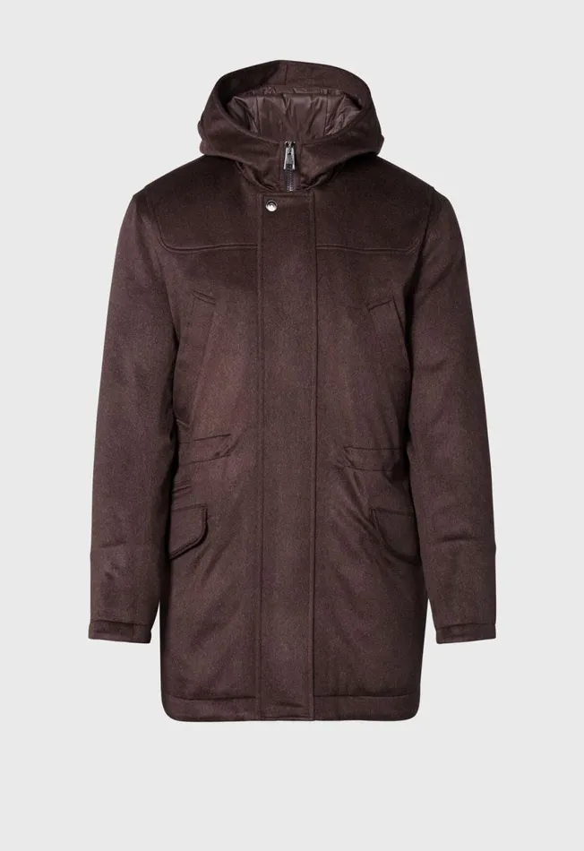 Paul Stuart Coats and Outerwear Menx27s Cashmere Parka With Hood In Dark Brown 8211 Paul Stuart Dark Brown 8211 Men Paul Stuart Coats and Outerwear Menx27s Cashmere Parka With Hood In Dark Brown 8211 Paul Stuart Dark Brown 8211 Men