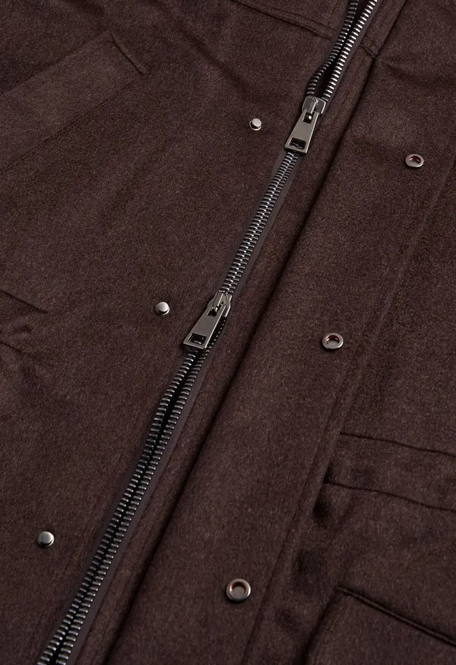 Paul Stuart Coats and Outerwear Menx27s Cashmere Parka With Hood In Dark Brown 8211 Paul Stuart Dark Brown 8211 Men Paul Stuart Coats and Outerwear Menx27s Cashmere Parka With Hood In Dark Brown 8211 Paul Stuart Dark Brown 8211 Men