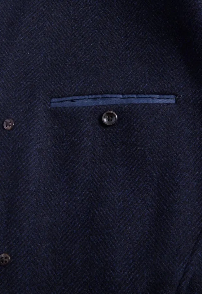 Paul Stuart Coats and Outerwear Wool Herringbone Coat Navy 8211 Men Paul Stuart Coats and Outerwear Wool Herringbone Coat Navy 8211 Men