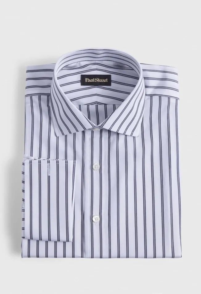 Paul Stuart Dress Shirts Double Track Grey Stripe Dress Shirt Grey 8211 Men