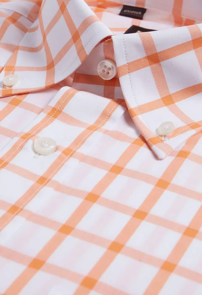 Paul Stuart Dress Shirts Oversized Windowpane Cotton Dress Shirt Orange 8211 Men Paul Stuart Dress Shirts Oversized Windowpane Cotton Dress Shirt Orange 8211 Men