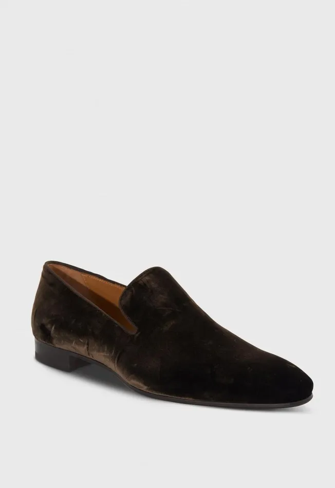 Paul Stuart Evening Harrier Velvet Formal SlipOn Brown 8211 Men Paul Stuart Evening Harrier Velvet Formal SlipOn Brown 8211 Men