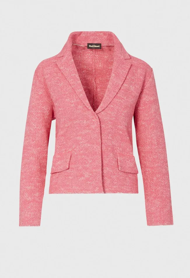 Paul Stuart Jackets and Outerwear Mlange Knit Blazer Bright Pink 8211 Women