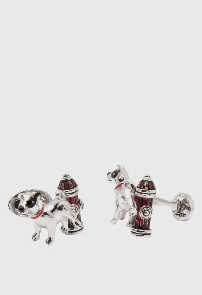 Paul Stuart Jewelry Sterling Dog And Hydrant Redsterling 8211 Men