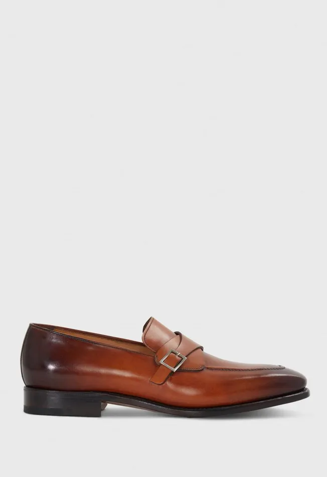 Paul Stuart Loafers Gideon Single Monk Loafer Black Calf 8211 Men