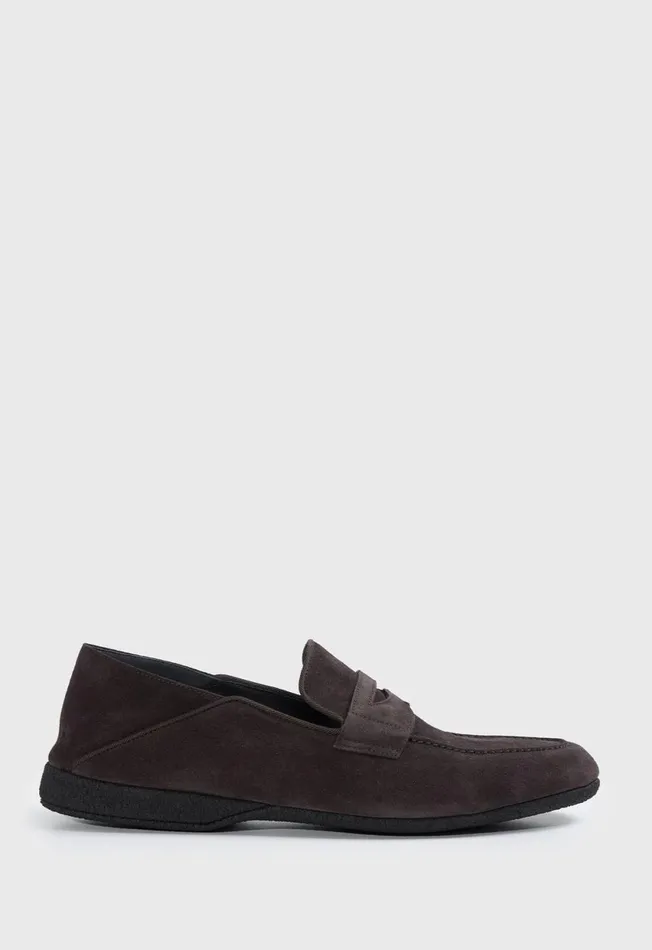 Paul Stuart Loafers Home Suede Loafer Cognac 8211 Men