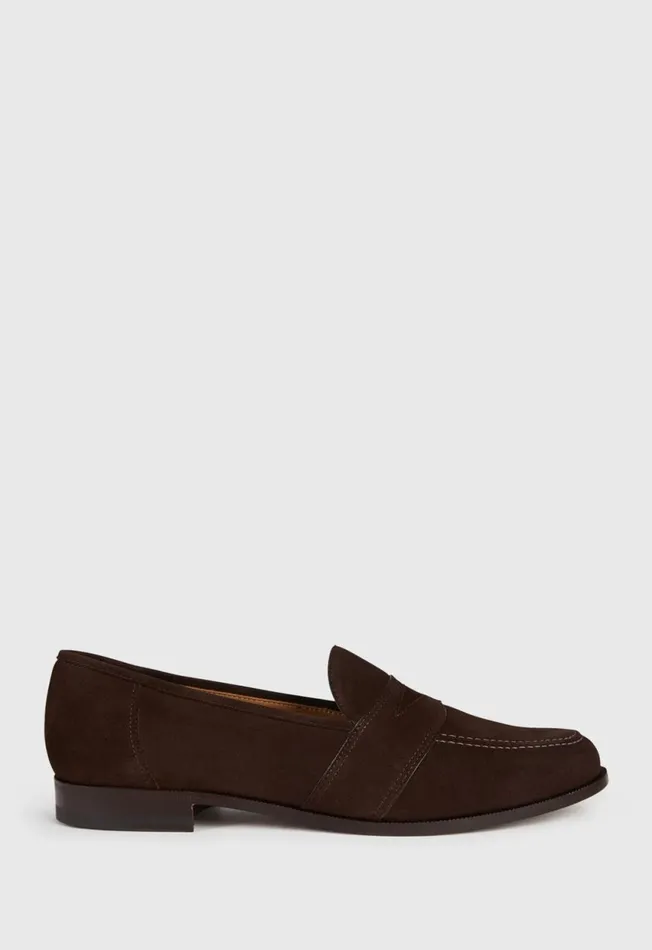 Paul Stuart Loafers Menx27s Footwear 8211 Brown Suede Lee Penny Loafer 8211 Paul Stuart Tdmoro Calf 8211 Men