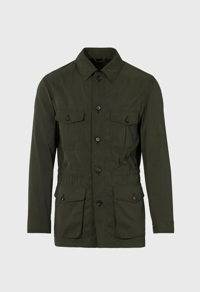 Paul Stuart Outerwear Belsetta Safari Jacket Navy 8211 Men